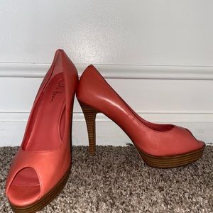 Cole Haan Open Toe Coral Heels 👠 Worm ONCE ‼️
